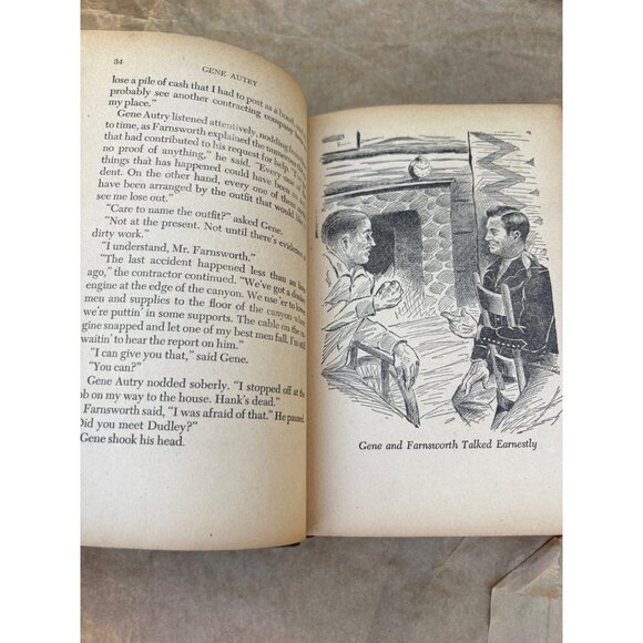 Gene Autry And The Thief River Outlaws Hardcover Book 1944 Western Fiction - Picture 13 of 16